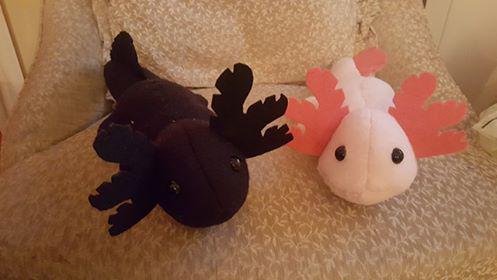 Peluche Axolotl Rose et Noir | hoshimagu.com