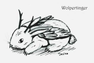 Carte Pinceau Encre Inktober 2017 Wolpertinger | hoshimagu.com