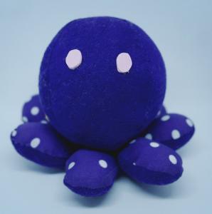 Peluche Poulpe Violet à ventouses blanches | hoshimagu.com