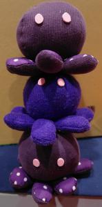 Peluche Poulpe Violet Empilé | hoshimagu.com